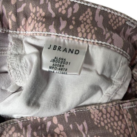 J Brand Alana Mid Rise Crop Skinny Ankle Photo‎ Ready Snake Print Jeans Size 23 - Picture 12 of 14